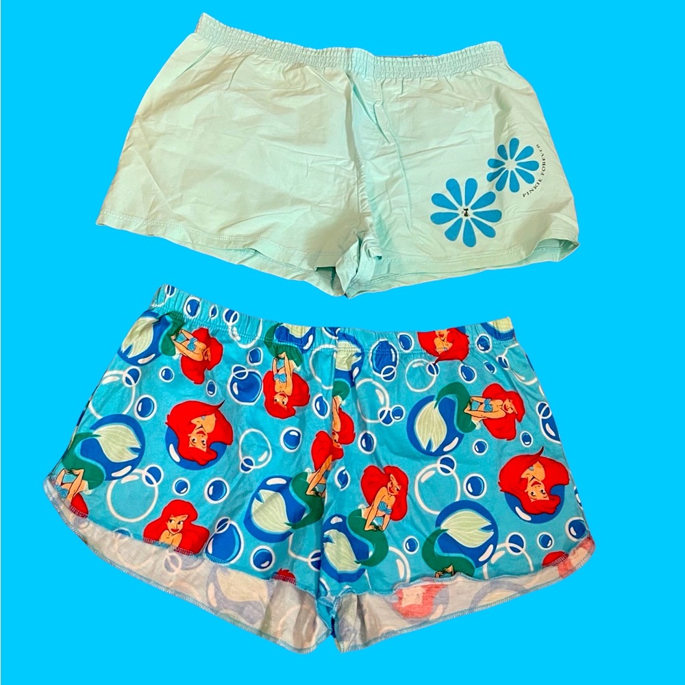 Disney Pinkies Palace Sleepwear shorts elastic cotton size small little mermaid - Picture 2 of 15